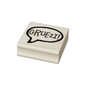 Grüezi. hallo in het Duits Schwiizerdütsch Rubberstempel (Stempel)