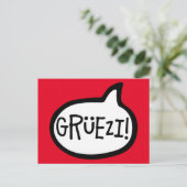 Grüezi. hallo in het Zwitsers Duits, Schwiizerdüts Briefkaart (Staand voorkant)