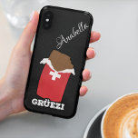 Grüezi - Zwitserse chocolade | Zwarte glitter Samsung Galaxy Hoesje<br><div class="desc">Grüezi, Zwitsers chocolade op de fijne zwarte glitterachtergrond | Handgeschreven naam Samsung Galaxy S22 Hoesje. Introductie van onze Grüezi-telefoonzaak met deze populaire Zwitserse groet. Pas de tekstkleur of de stijl aan, of schrap de tekst voor een slechts ontwerp van het afbeelding. Houd uw telefoon beschermd terwijl u uw liefde voor...</div>