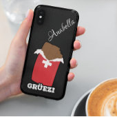 Grüezi - Zwitserse chocolade | Zwarte glitter Samsung Galaxy Hoesje
