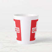 Gruezi Zwitserse vlag Latte Mok (Voorkant)