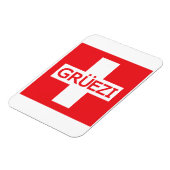 Gruezi Zwitserse vlag Magneet (Linkerzijde)