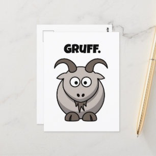 Gruff Grey Goat Funny Fairy Tale Cartoon Briefkaart