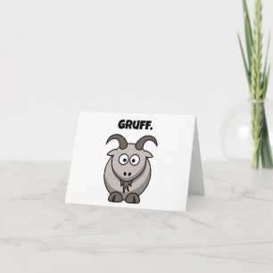 Gruff Grey Goat Funny Fairy Tale Cartoon Kaart