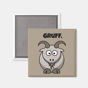 Gruff Grey Goat Funny Fairy Tale Cartoon Magneet