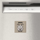 Gruff Grey Goat Funny Fairy Tale Cartoon Magneet (Insitu (Vaatwasser))