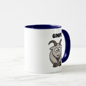 Gruff Grey Goat Funny Fairy Tale Cartoon Mok (Voorkant rechts)