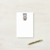 Gruff Grey Goat Funny Fairy Tale Cartoon Post-it® Notes (Op bureau)