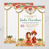 Gruha Pravesh Indian Vastu Puja Housewarning Kaart (Voorkant / Achterkant)