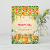 Gruhapravesam uitnodigen Indian Housewarming uitno Kaart (Staand voorkant)