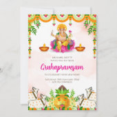 Gruhapravesam uitnodigen Indian Housewarming uitno Kaart (Voorkant)