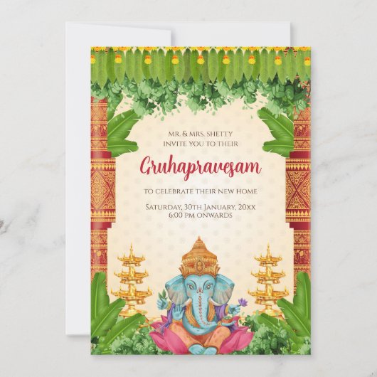 Gruhapravesam uitnodiging Grihapravesh uitnodiging (Voorkant)