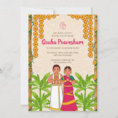 Gruhapravesh nodig Indiase Housewarming uitnodigin Kaart (Voorkant)