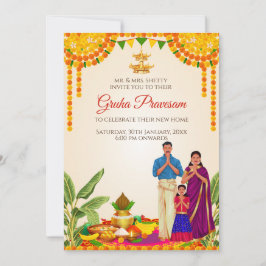 Gruhapravesh uitnodiging & Gruhapravesam uitnodigi