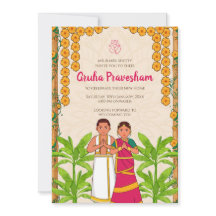 Gruhapravesh uitnodiging Indische huisverwarmingsu