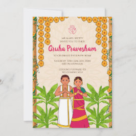 Gruhapravesh uitnodiging Indische huisverwarmingsu