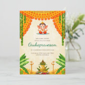 Gruhapravesham uitnodigen Grihapravesh uitnodiging (Staand voorkant)