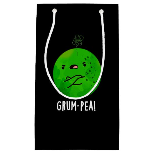 Grum-pea Grappige Veggie Pun Dark BG Klein Cadeauzakje (Voorkant)