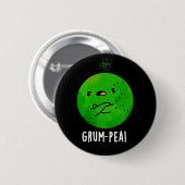Grum-pea Grappige Veggie Pun Dark BG Ronde Button 5,7 Cm (Voorkant /achterkant)