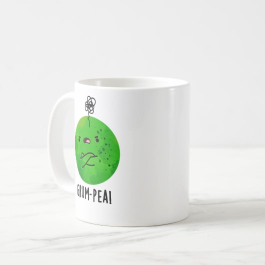 Grum-pea Grappige Veggie Pun Koffiemok (Voorkant links)