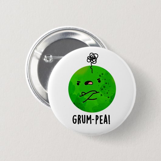 Grum-pea Grappige Veggie Pun Ronde Button 5,7 Cm (Voorkant /achterkant)