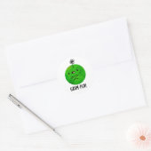 Grum-pea Grappige Veggie Pun Ronde Sticker (Envelop)