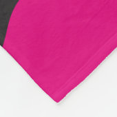 Grumble Black Pug Fleece Blanket Hot Pink (Hoek)
