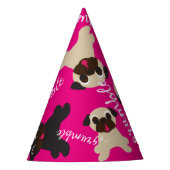Grumble Grumble Fawn and Black Pugs Birthday Party Feesthoedjes (Voorkant)