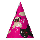 Grumble Grumble Fawn and Black Pugs Birthday Party Feesthoedjes (Links)