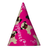 Grumble Grumble Fawn and Black Pugs Birthday Party Feesthoedjes (Rechts)
