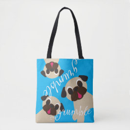 Grumble Grumble Fawn Pugs Tote Bag