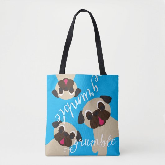 Grumble Grumble Fawn Pugs Tote Bag (Voorkant)