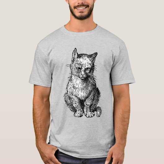 Grumby Cute cat animal mannen T-Shirt (Voorkant)