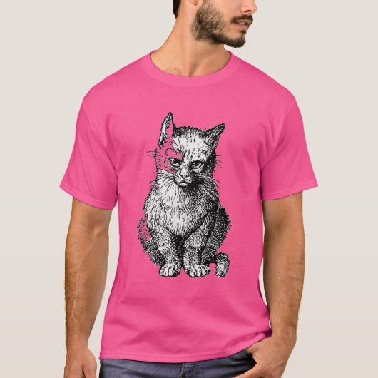 Grumby Cute cat animal mannen T-Shirt (Voorkant)