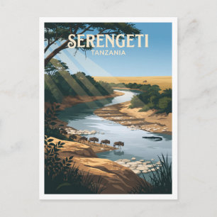 Grumeti Rivier Seronera Tanzania Cadeau Briefkaart