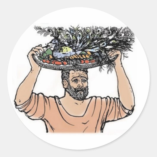 Grumio met pauw ronde sticker (Voorkant)