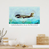 Grumman A-6 Intruder die in Verf niet Foto wordt t Poster (Keuken)