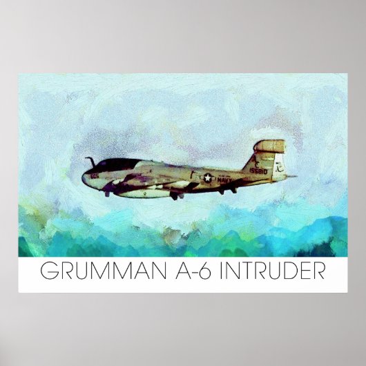 Grumman A-6 Intruder die in Verf niet Foto wordt t Poster (Voorkant)