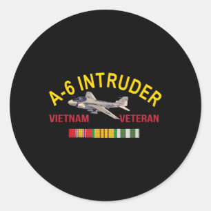 Grumman A-6 Intruder Vietnam Veteraan Intruder Air Ronde Sticker