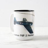 Grumman F6F-3 Hellcat Tweekleurige Koffiemok (Voorkant links)