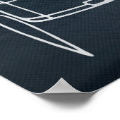 Grumman F6F Hellcat-blauwdruk Poster (Hoek)