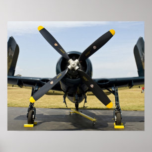 Grumman F8F Bearcat marine gevechtsvliegtuig op de Poster