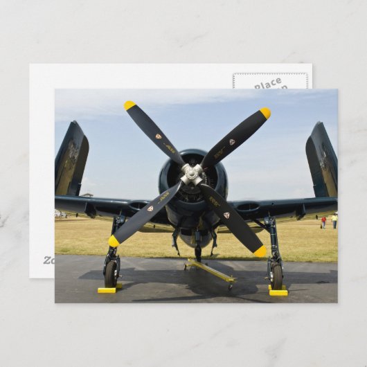 Grumman F8F Bearcat Navy Carrier Fighter op The th Briefkaart (Voorkant / Achterkant)