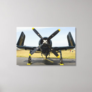 Grumman F8F Bearcat Navy Carrier Fighter op The th Canvas Afdruk