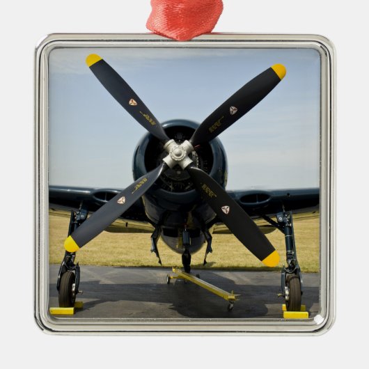 Grumman F8F Bearcat Navy Carrier Fighter op The th Metalen Ornament (Voorkant)