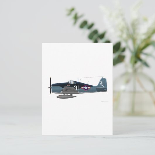 Grumman F-6F Wildcat Briefkaart (Staand voorkant)