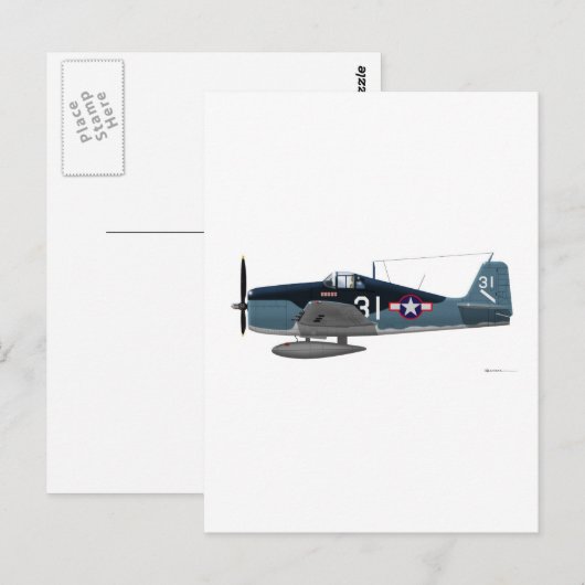 Grumman F-6F Wildcat Briefkaart (Voorkant / Achterkant)