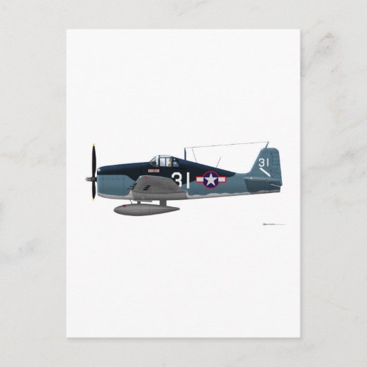 Grumman F-6F Wildcat Briefkaart (Voorkant)