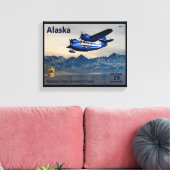 Grumman G-21 Goose - Alaska Postage Canvas Afdruk (Insitu (Woonkamer))