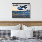 Grumman G-21 Goose - Alaska Postage Canvas Afdruk (Insitu (Slaapkamer))